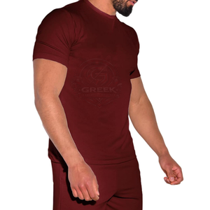T-shirts personnalisés pour hommes en mélange de coton premium, col ras du cou, manches courtes, coupe décontractée oversize, séchage rapide, respirant, marque privée - Product Image 3