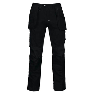 Pantalon de travail robuste avec poche porte-outil, pantalon cargo pour le bâtiment, pantalon de travail utilitaire avec genouillères, en polycoton renforcé - Product Image 4