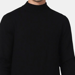 Wholesale <b>Men</b> Mock Neck Long Sleeve Oversized 100% Cotton Fleece Breathable Eco-Friendly Stretch T <b>Shirt</b> <b>for</b> Autumn <b>Winter</b> - Product Image 2