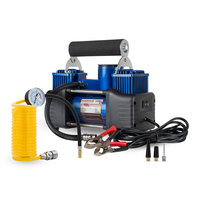 Compresseur d'air portable RoadPower RP-AC628 12V à double cylindre pour gonflage de pneus, 85L/min, robuste, avec cylindres métalliques et outils en acier