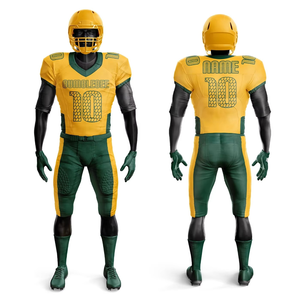 Maillot de football américain Bumblebee pour homme, jaune et vert, sublimé, anti-humidité, manches courtes, col en V, coupe athlétique - Product Image 5