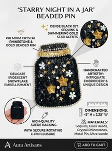 Black <b>Sequin</b> Jar Patch Embroidered Beaded Applique for <b>Jackets</b> Dresses Bags Shoes Hats Fashion Garment Accessory - Product Image 6
