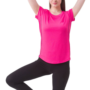 Camiseta básica lisa para mujer, tela de algodón suave, corte regular, top informal de manga corta, ropa cómoda para el día a día. - Product Image 6