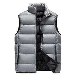 Winter Lightweight Cotton Puffer <b>Gilet</b> Quilted Sleeveless Vest Jacket for Unisex In Breathable Price - Product Image 3