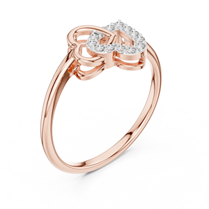 Anillo de Diamante Cultivado en Laboratorio para Mujer, Corte Brillante, Oro Rosa de 18 Quilates, Chapado en Rodio, para Compromiso, Fiesta, San Valentín, Uso Diario - Product Image 2