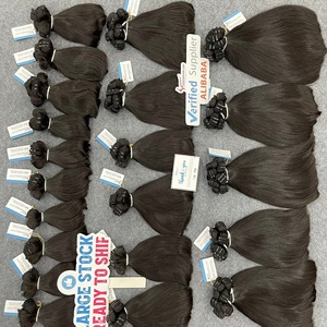 Extensions de cheveux naturels lisses, à pointes épaisses, tissées à la machine, couleurs naturelles, prix de gros - NOUVEAU - Product Image 4