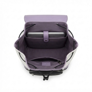 Sac à dos minimaliste en cuir véritable antivol, souple, avec panneau solaire, poche intérieure zippée, unisexe, usage quotidien, imperméable, 20L - Product Image 2
