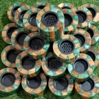 Quemador de Incienso de Resina y Madera, Diseño Moderno y Redondeado, Mubkhara, Regalo Festivo Especial para Ramadán y Eid, Personalizable, Religioso