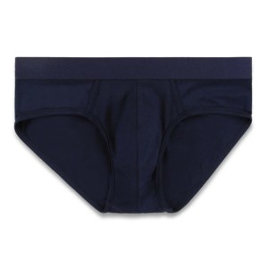 Calzoncillos bóxer de algodón 100% para hombre, de corte medio, color azul marino, ecológicos, transpirables, de secado rápido, sin costuras y de punto. - Product Image 1