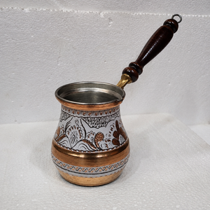 Handmade Copper Turkish Coffee Pot Cezve Ibrik Wooden Handle <b>Arabic</b> Greek Espresso Coffee Maker Milk Warmer Serving Pot Gift - Product Image 2