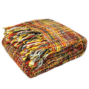 เตียงผ้าฝ้ายทอมือระดับพรีเมี่ยมพร้อมด้วยผ้าทอและขอบพู่ที่ออกแบบมาสำหรับผู้ค้าปลีกและผู้ส่งออกบูติก - Product Image 6