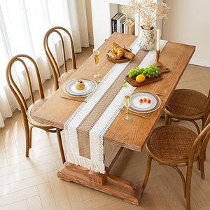Runner da Tavolo in Macramè e Iuta Stile Boho Chic da 183 cm con Nappe, Decorazione Rustica per la Casa in Stile Fattoria - Product Image 4