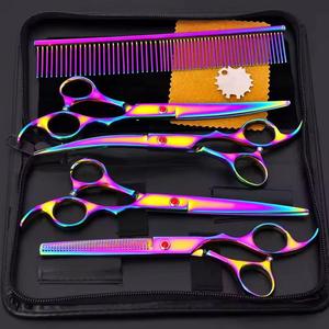 Ensemble de ciseaux de coiffure professionnels en acier inoxydable, lame tranchante, pour droitiers, manche long, usage en salon - Product Image 4