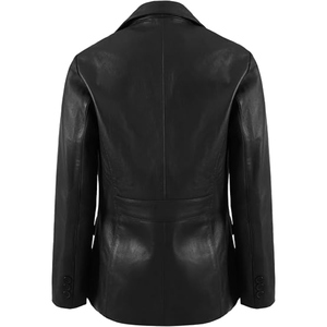 Women’s Premium Genuine Leather Long <b>Coat</b> Elegant <b>Full</b> <b>Length</b> Classic Tailored Winter Fashion Outerwear Jacket Custom Style Plus - Product Image 3