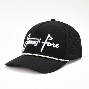 หมวกเบสบอลยีนส์สีดำ James Fore รุ่น Unisex สไตล์ลำลอง 6 แผง โลโก้ 3 มิติแบบนูน ปรับขนาดได้ ใส่ได้ทุกฤดู ผ้าฝ้าย 100% ลายตาราง - Product Image 1