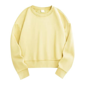 Sudaderas con Bolsillo en el Pecho para Mujer, Cuello Redondo, Manga Larga, Corte Holgado, Felpa Suave, Mezcla de Algodón, Casual - Product Image 5