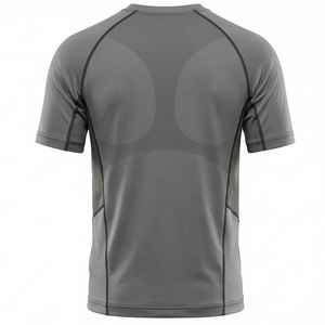 Camisetas de Yoga sin Costuras para Hombre, Ajustadas, Deportivas, Largas, de Alto Impacto, en Spandex/Poliéster - Product Image 3