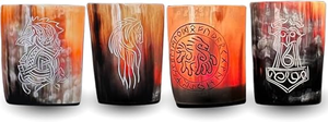 Luxury Eco-Friendly Natural Crafts Polished Antique Buffalo Horn <b>Shot</b> <b>Glass</b> <b>Set</b> Handmade Whiskey Tequila Tasting Cups Home Bar - Product Image 3