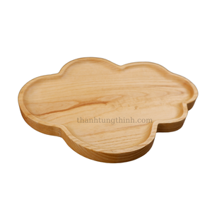 Planche à découper ronde en bambou avec poignée, finition bois naturel - Product Image 3