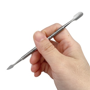 Pedicure Manicure Tools Nail File Dead Skin Push Cuticle Remover Nail Pusher Gold Stainless Steel Cuticle Pusher Nail Art - Product Image 1