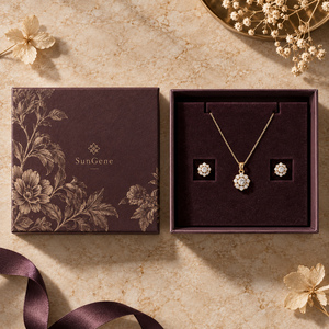 Boîte à couvercle amovible SunGene Plum Archive pour ensemble de colliers de joaillerie fine - Product Image 2