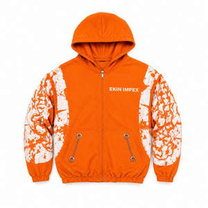 Sudadera con capucha extragrande personalizada con cremallera completa para unisex |   Chaqueta con Capucha de Felpa de Algodón Premium de Secado Rápido para Ropa Urbana |   OEM ODM Marca Privada - Product Image 1