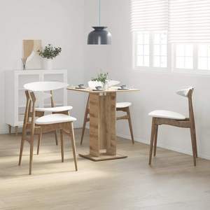 Petite table de bistrot artisanale en bois d'acacia, tables de salle à manger durables - Product Image 1