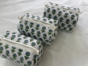 Cotton Toiletry Bags Unique Eco-friendly Handmade Grocery Market Shoulder Carry Cosmetic <b>Cases</b> Wholesale Lot - Product Image 1
