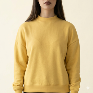 Breathable Autumn Wear Casual Heavyweight 100% Cotton <b>Fleece</b> Embroidered Letter <b>Pattern</b> Mock Neck Sweatshirt Set for <b>Women</b> - Product Image 6