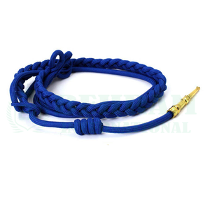 High Quality Classical Style Ceremonial Uniform Aiguillette Braided 100% Polyester Luxury Shoulder <b>Whistle</b> Cord with Metal Tips - Product Image 1