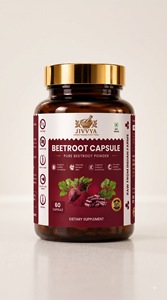 JIVVYA Capsules de Betterave Pure en Poudre 60 Capsules Végétaliennes Sans Gluten Soutien Cardiaque Complément Alimentaire - Product Image 1