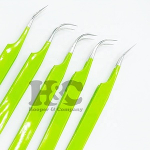 Pince à épiler professionnelle Logo gratuit Extension de cils pince à épiler acier inoxydable Volume durable conseils pince à cils Laser Logo vison - Product Image 2