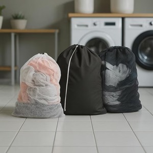 Organizador de algodón tejido con cordón, solución de almacenamiento premium, bolsa reutilizable, bolsa de tela de algodón ecológica - Product Image 1