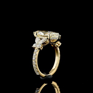 Factory Price IGI Certified 3ct Marquise Cut Moissanite Lab Diamond <b>Ring</b> Sparkling Multi Stone Anniversary Wedding <b>Ring</b> - Product Image 4