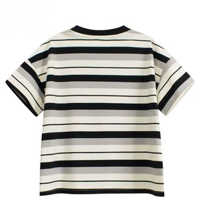 Camiseta a Rayas Personalizada de Alta Calidad para Hombre, Estilo Casual Holgado, Corte Regular, Algodón, Ropa Urbana, Proveedor OEM ODM - Product Image 2