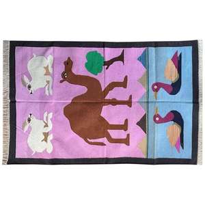 Tapis en coton de conception ethnique pour la décoration de la chambre à coucher et de la cuisine, ensemble de tapis 042 - Product Image 3