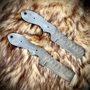 Couteaux à lame fixe en acier D2 faits main, avec étui en cuir, lot de 2. - Product Image 3