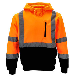 เสื้อกันหนาวแขนยาวมีฮู้ดสำหรับทำงานก่อสร้างชุดทำงานเทปสะท้อนแสง - Product Image 1