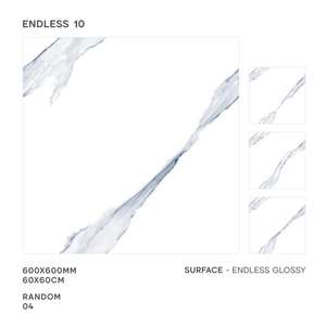 Aramani Seal Design 600x600mm Carreaux de porcelaine brillante 60x60cm 2x2 Carreaux de sol en céramique antidérapants aspect marbre mat de Vistaar - Product Image 5