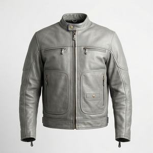 Veste de moto en cuir véritable pour homme de qualité supérieure, nouvelle arrivée, vestes de moto d'hiver, protections amovibles, personnalisables - Product Image 1