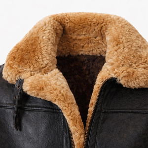 Nuevo Chaleco de Cuero Genuino para Hombre, Estilo Motero, Cuello Alto, Cierre de Cremallera, Forro de Piel, Ropa de Invierno, Estilo Moto - Product Image 5