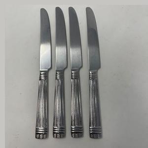 Cuchillos de Cena de Acero Inoxidable con Acabado Plateado Hechos a Mano, con Mango de Diseño, Cuchillo de Mesa Moderno para Restaurante, Cubertería para Bodas - Product Image 1