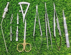 Kit de Cirugía Plástica Maxilofacial Básico de Azicon, Juego de Micro Pinzas, Tijeras y Porta Agujas de Acero Inoxidable - Product Image 3