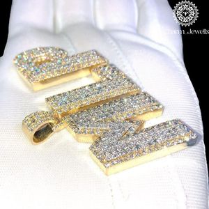 จี้ห้อยคอ Charm_Jewells เงินแท้ 925 ชุบทอง 22k ประดับมอยส์ซาไนต์และไข่มุกน้ำจืดทรงกลม สไตล์ฮิปฮอป สำหรับทั้งชายและหญิง ได้รับการรับรองจาก IGI - Product Image 6