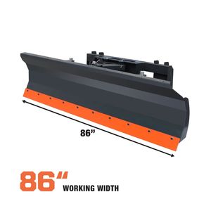 Lama universale regolabile da 86 pollici per skid steer/dozer/spazzaneve con bordo tagliente a bullone, inclinazione 30 gradi sinistra/destra - Product Image 3
