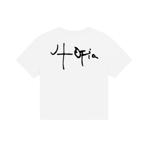 T-shirt noir à manches courtes et col rond pour homme avec motif de lettres dessinées à la main imprimé au dos, style streetwear, coupe classique, tricot jersey - Product Image 2