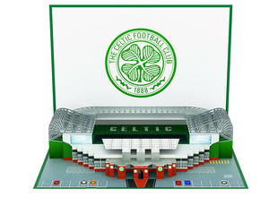 Tarjeta de Felicitación 3D Pop-Up del Celtic Football Club, Impresión Digital, Papel con Barnizado Mate, Rectangular, para Regalo - Product Image 1