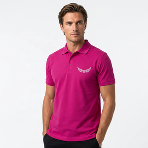 Men's Solid Color Short Sleeve Knitted <b>T</b> <b>Shirt</b> Regular Fit Casual Style Pink - Product Image 4