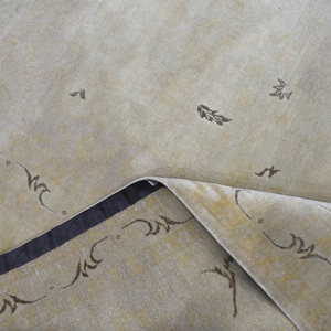Hand Knotted Pure Wool Area <b>Rug</b> Low Pile Minimalist Neutral Border Carpet for Contemporary Living Room - Product Image 4