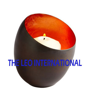 Pot à bougie unique en béton de style européen, porte-bougie en acier inoxydable pour mariage, Noël, hôtel - Product Image 3